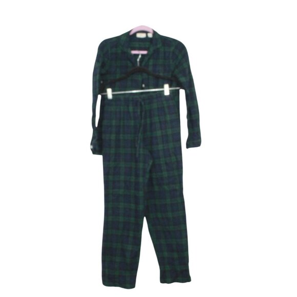 LL Bean Scotch Plaid Flannel Pajamas Black Watch Size XS - Picture 1 of 10